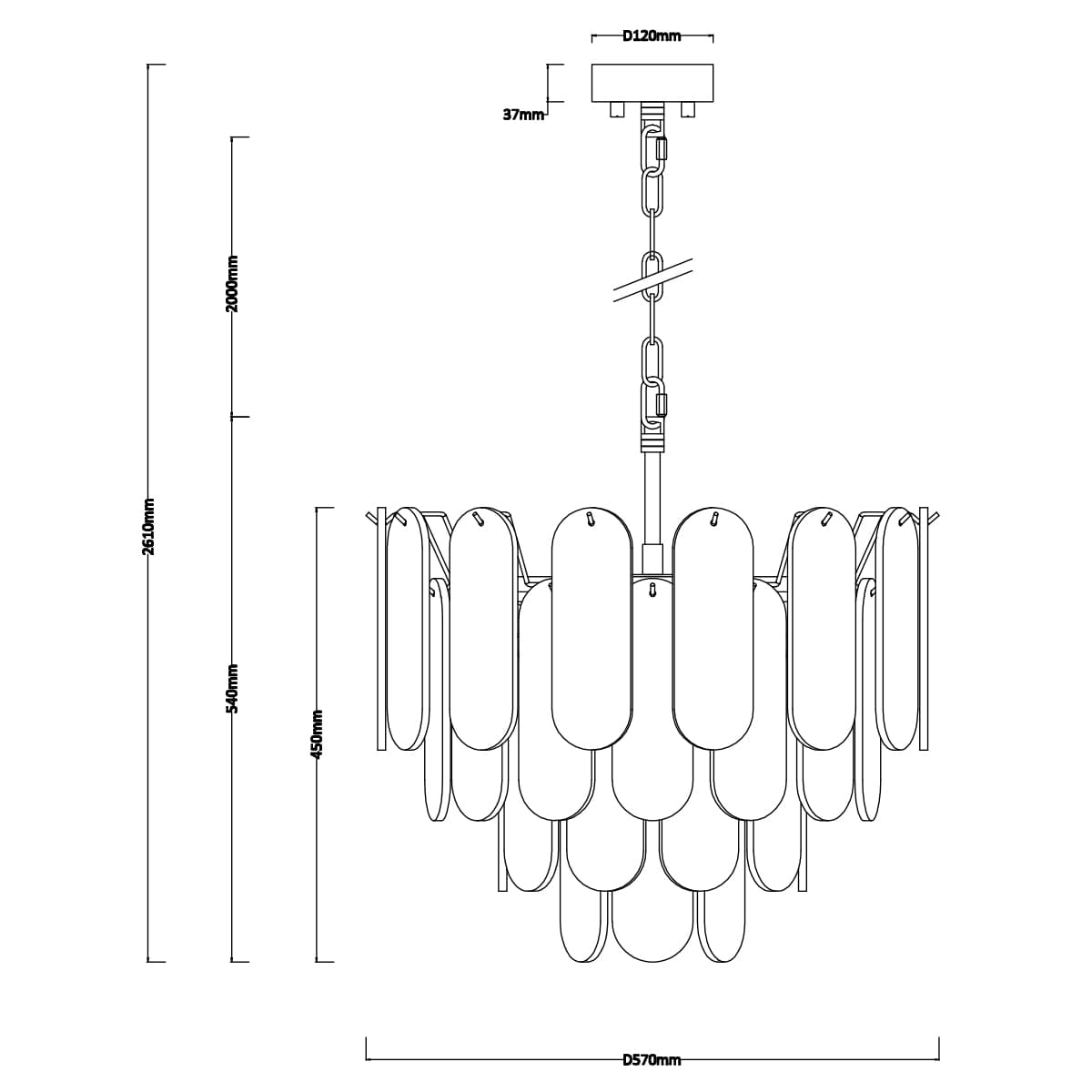 Made by Mayfair Vinci 12 Light Chandelier Pendant or Close-To-Ceiling Fitting in Bronze with Hazel Alabaster-img-4
