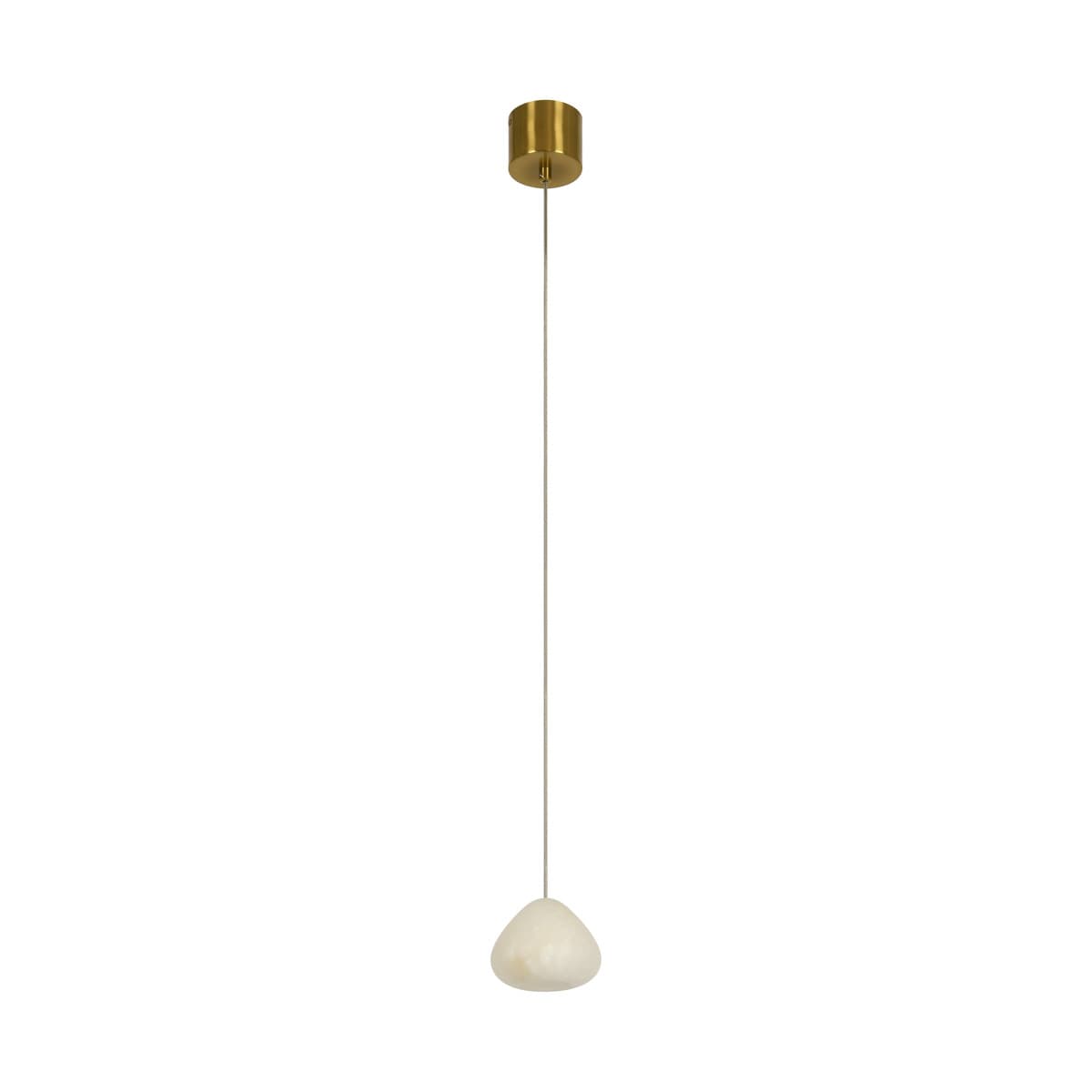 Made by Mayfair Amalfi Single Pendant in Spanish Alabaster with Aged Brass-img-2