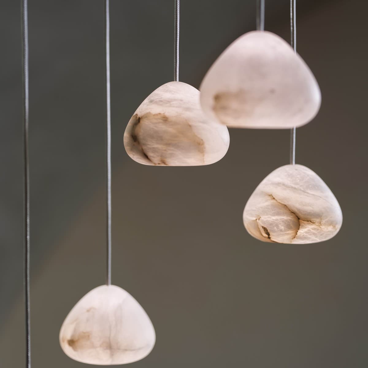 Made by Mayfair Amalfi 5 Light Pendant in Spanish Alabaster with Aged Brass-img-9
