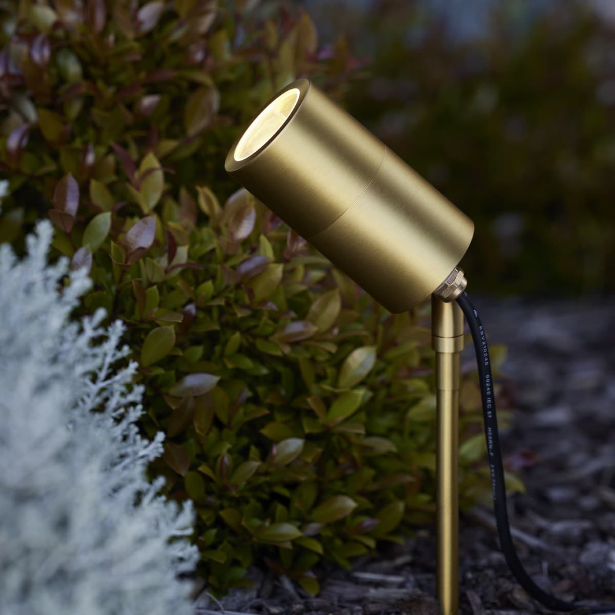 Made By Mayfair Seaside 12V Exterior Spike Garden Light in Aged Solid Brass-img-4
