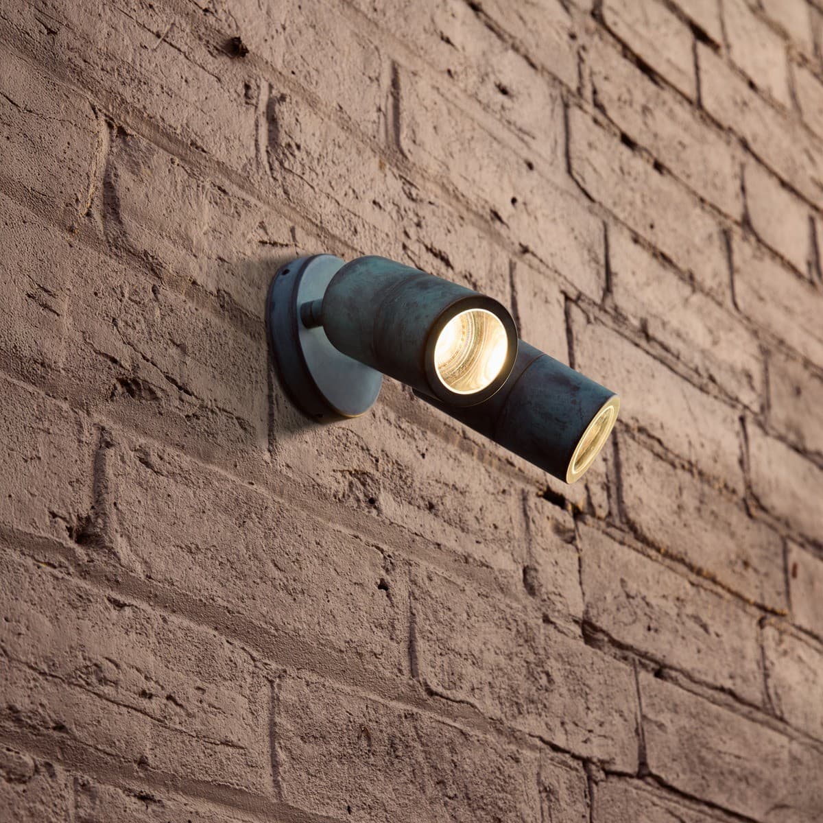 Made By Mayfair Seaside Exterior 2 Light Adjustable Spotlight in Verdigris-img-2