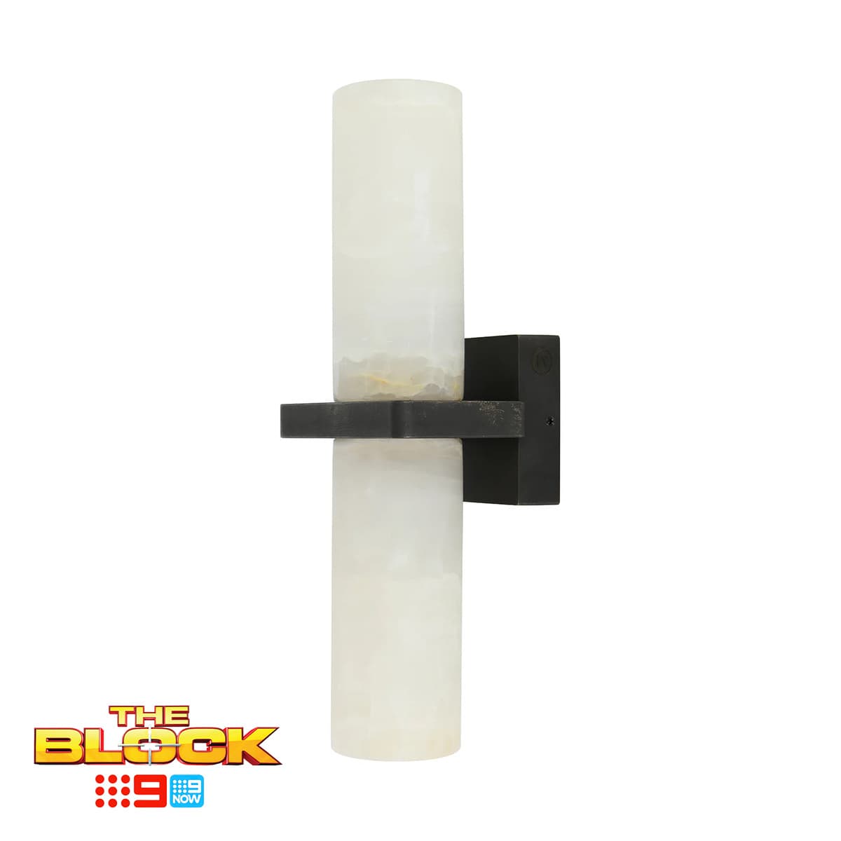 Made By Mayfair Seaside Una 2 Light Wall Bracket in Aged Solid Bronze with White Jade Stone Shades-img-1