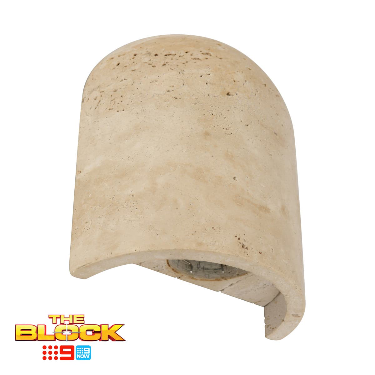 Made by Mayfair Rhodes Wall Sconce in Natural Travertine-img-1